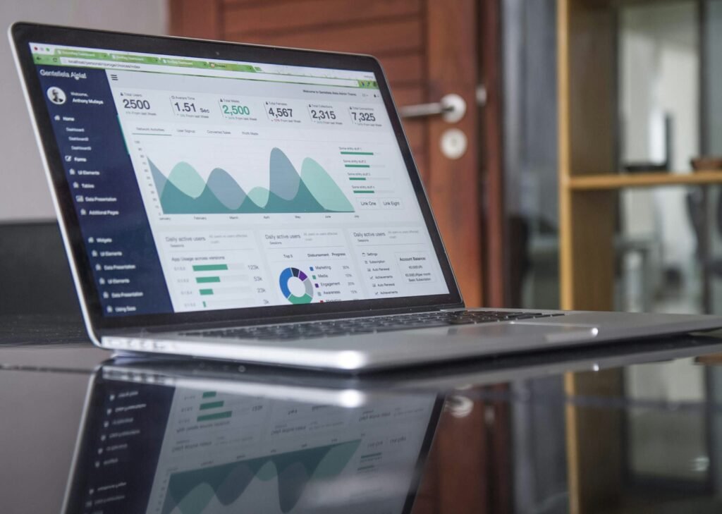 Illustrative creative workspace for digital marketing